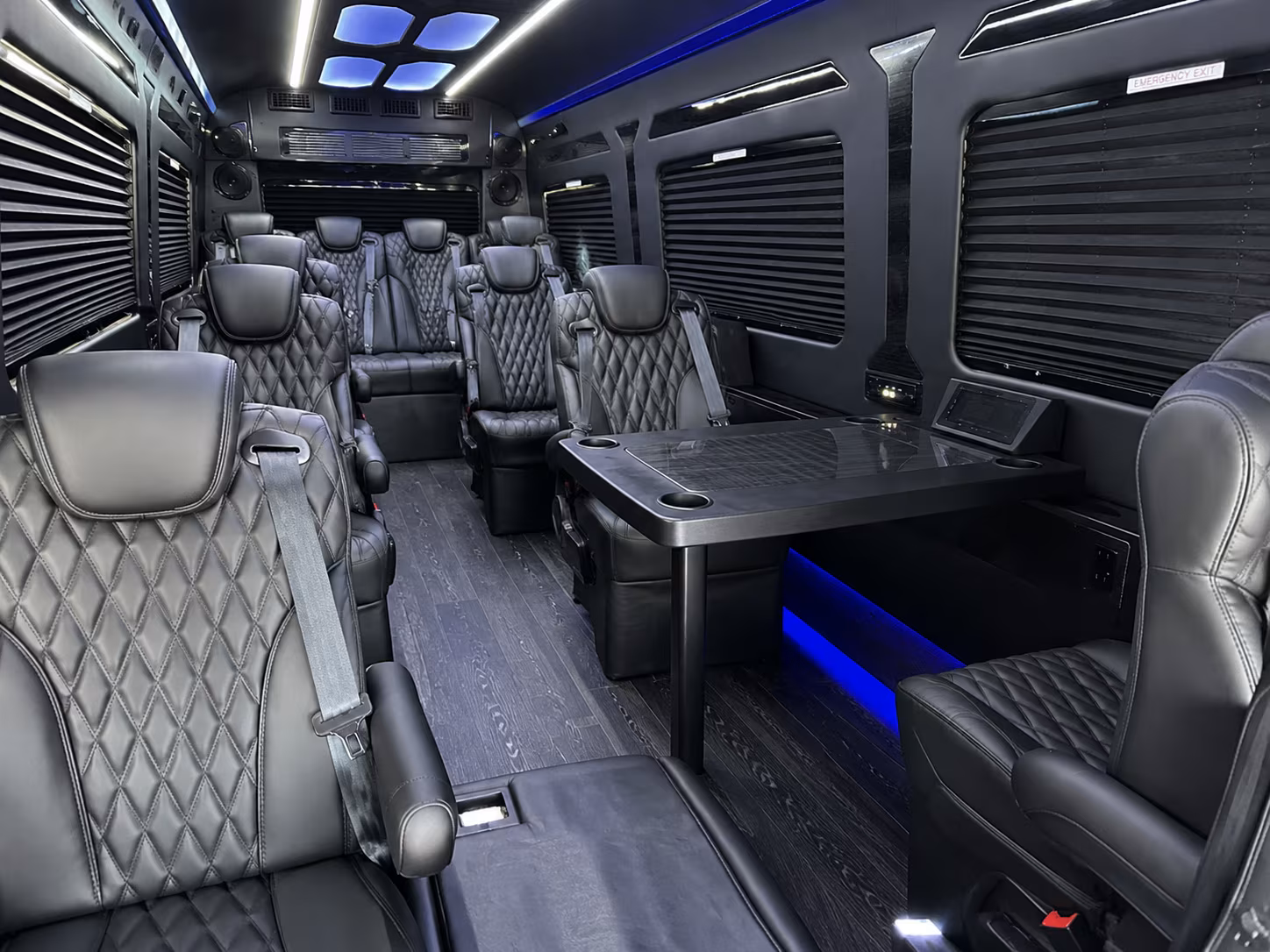 los angeles 10 passenger sprinter van inside