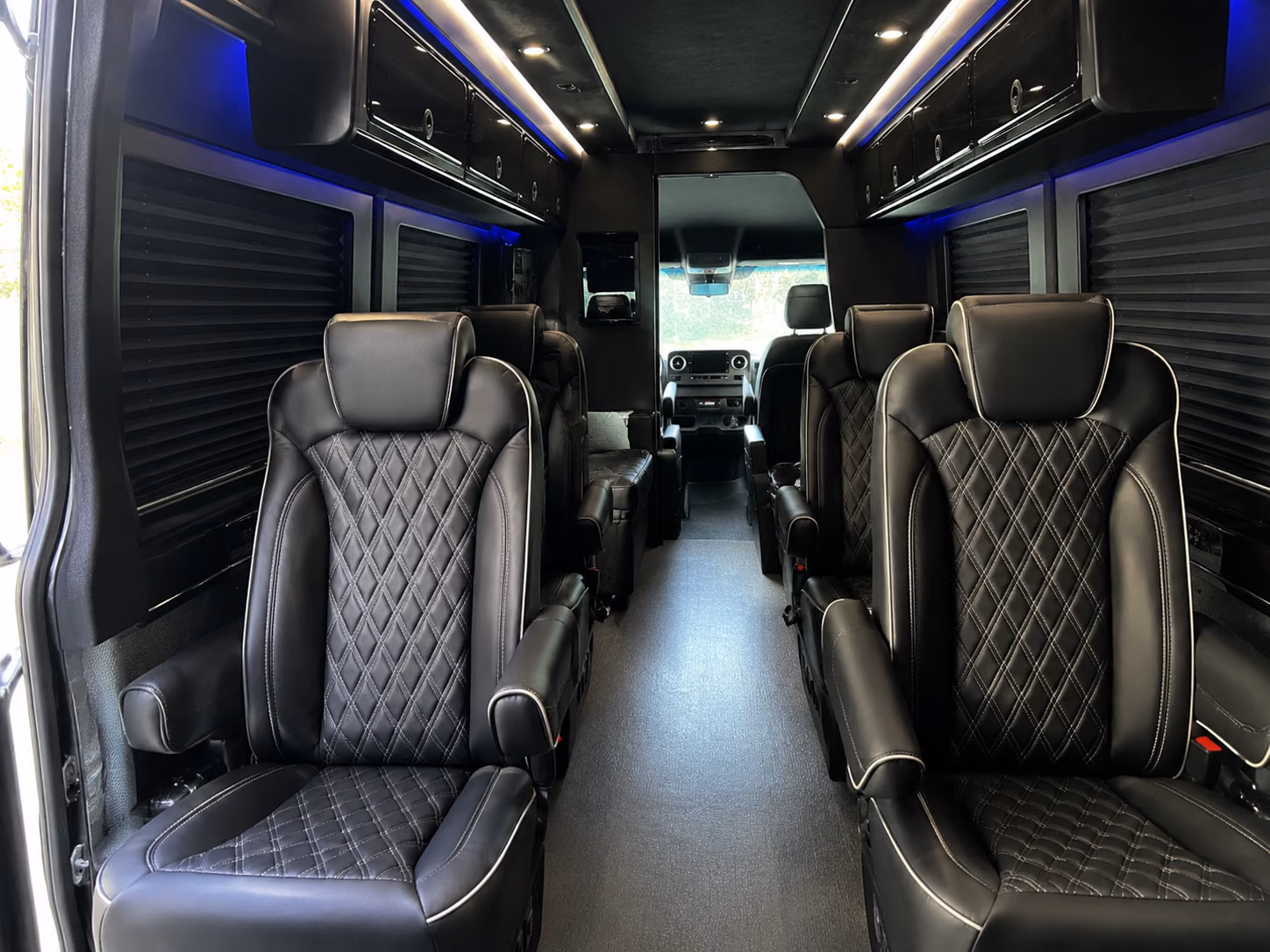 los angeles 12 passenger sprinter van inside