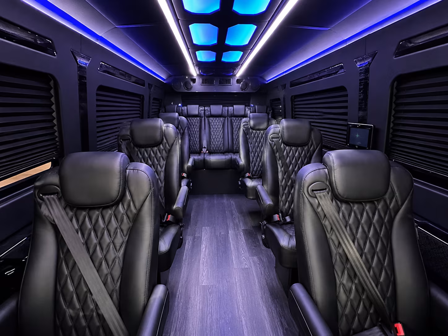 los angeles 18 passenger sprinter van inside